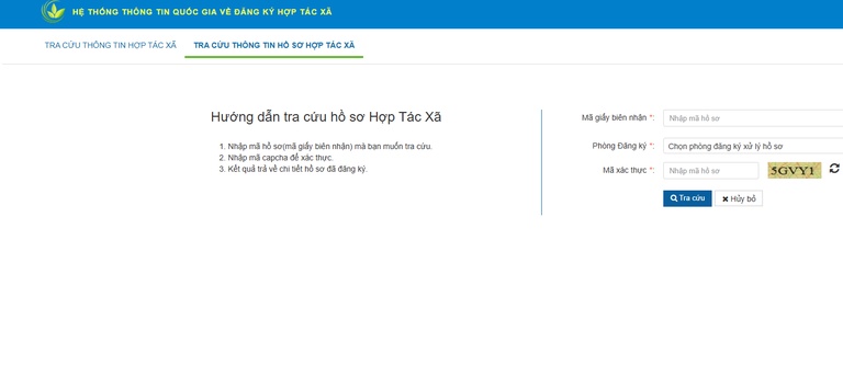 Thực hiện thủ tục thành lập hợp tác xã qua đăng ký điện tử Thực hiên thủ tục thành lập hợp tác xã qua đăng ký điện tử