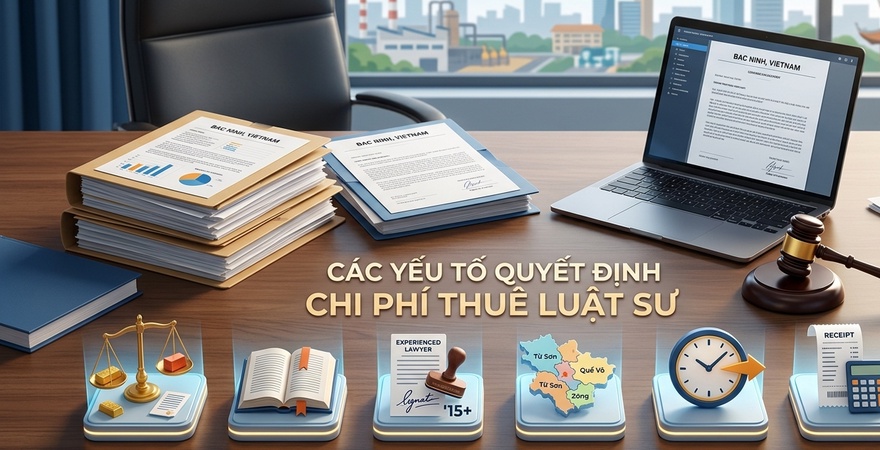 Chi phí thuê luật sư tại Bắc Ninh phụ thuộc vào tính chất vụ việc, giá trị tài sản và kinh nghiệm. Tìm hiểu 6 yếu tố quyết định giá dịch vụ pháp lý năm 2026
