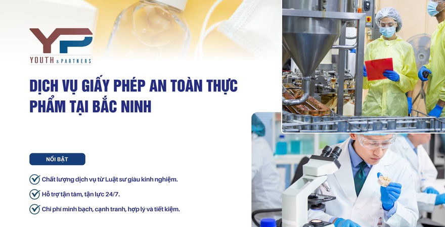 Dịch vụ giấy phép an toàn thực phẩm tại Bắc Ninh uy tín hàng đầu. Chúng tôi cam kết hỗ trợ trọn gói nhanh chóng, đúng quy định pháp luật. Liên hệ ngay!