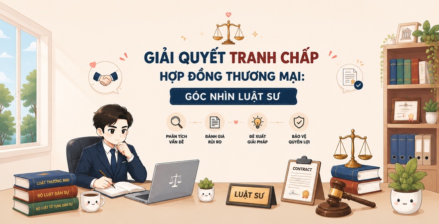 Giải quyết tranh chấp hợp đồng thương mại dưới góc nhìn luật sư. Tìm hiểu cách lựa chọn phương thức phù hợp để bảo vệ quyền lợi và giảm rủi ro cho doanh nghiệp